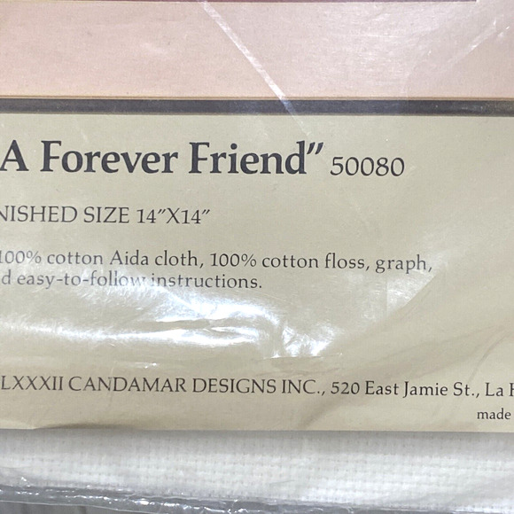 A SISTER IS A FOREVER FRIEND Counted Cross Stitch Craft Kit #50090 14x14 NEW - Picture 4 of 5